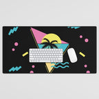 Memphis pattern 42 - 80s / 90s Retro / palm tree / summer Desk Mat Gallery Image 1