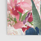Watercolor pink navy blue burgundy mint floral Poster Gallery Image 3