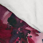 Watercolor pink navy blue burgundy mint floral Comforter Gallery Image 4