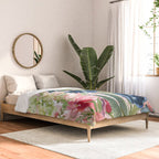 Watercolor pink navy blue burgundy mint floral Comforter Gallery Image 2