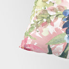 Watercolor pink navy blue burgundy mint floral Pillow Sham Gallery Image 4