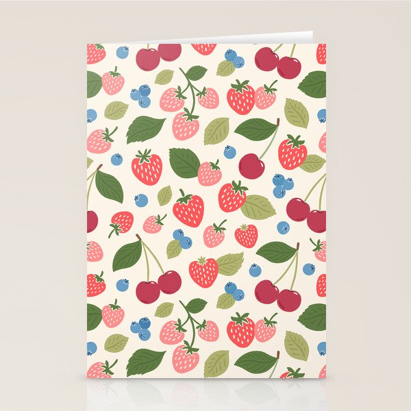 Berry Cherry Harvest Stationery Card Gallery Image 1