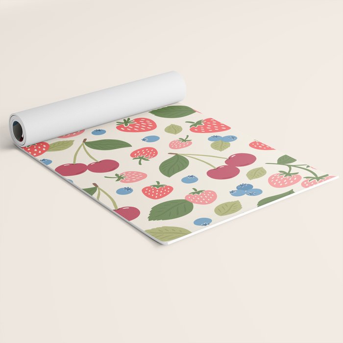 Berry Cherry Harvest Yoga Mat Gallery Image 2
