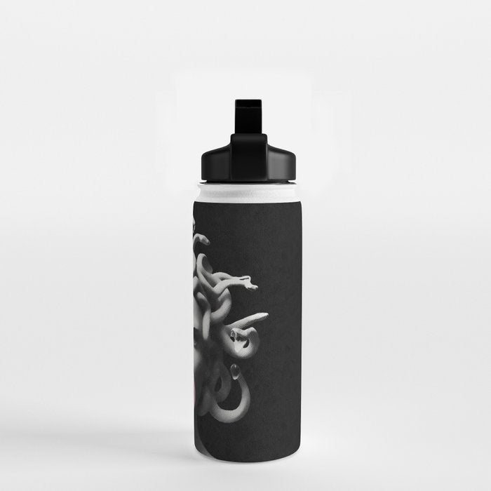 Medusa blowing pink bubblegum bubble Water Bottle Gallery Image 2