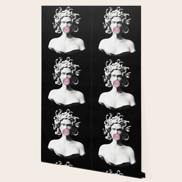 Medusa blowing pink bubblegum bubble Wallpaper Gallery Image 2