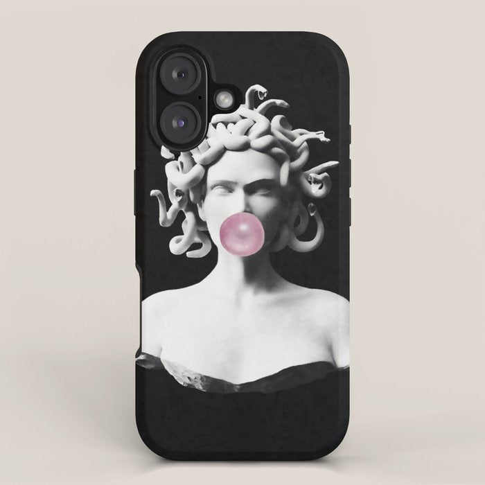 Medusa Blowing Pink Bubblegum Bubble Iphone Case