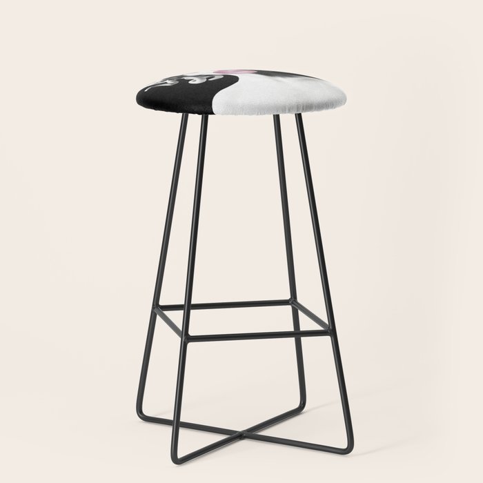 Medusa blowing pink bubblegum bubble Stool Gallery Image 1