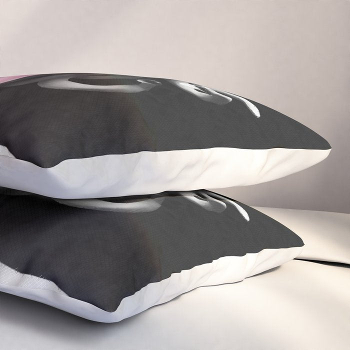 Medusa blowing pink bubblegum bubble Pillow Sham Gallery Image 3