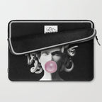 Medusa blowing pink bubblegum bubble Laptop Sleeve Gallery Image 2