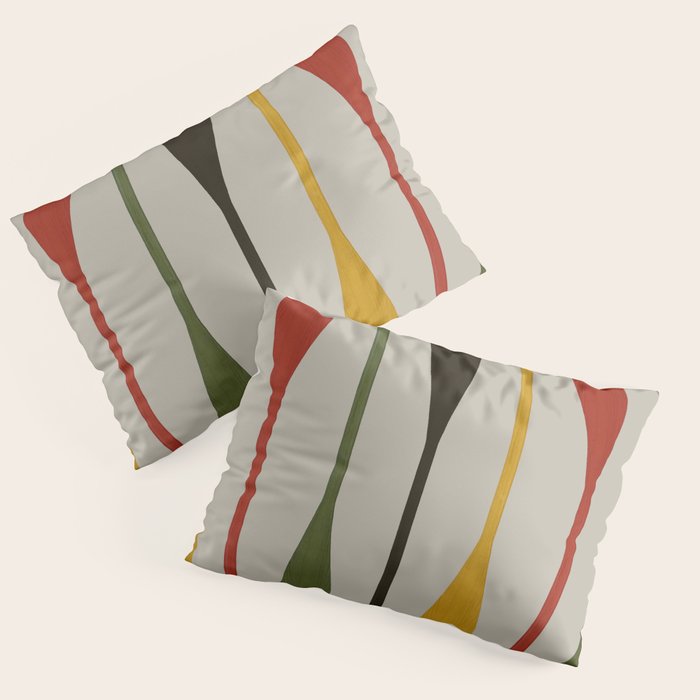 Canoe Paddle Stripes Pillow Sham Gallery Image 3