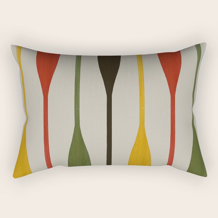 Canoe Paddle Stripes Rectangular Pillow Gallery Image 2