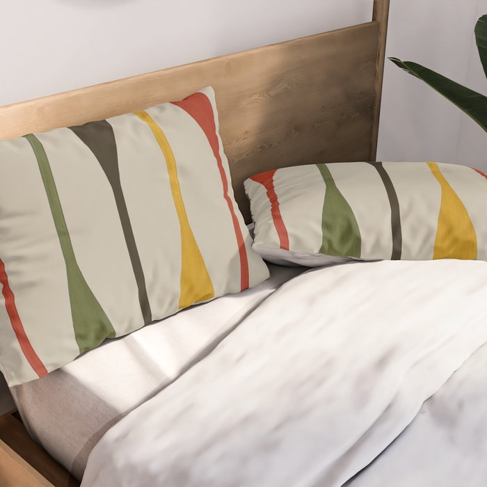 Canoe Paddle Stripes Pillow Sham Gallery Image 2