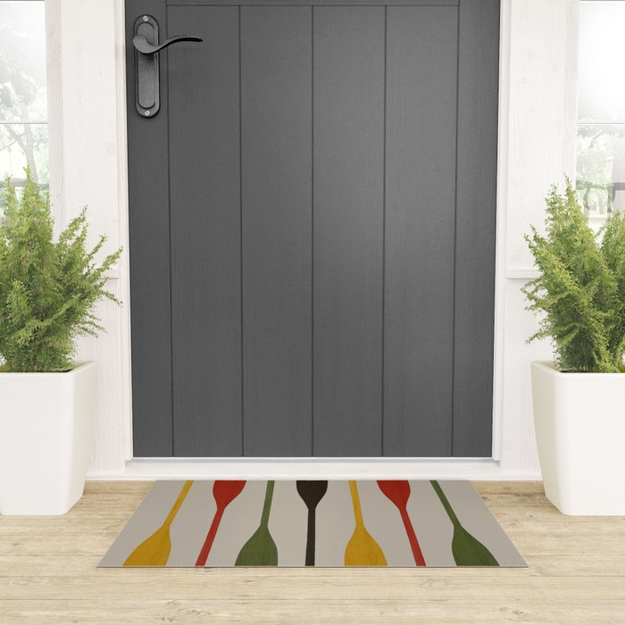 Canoe Paddle Stripes Welcome Mat Gallery Image 3