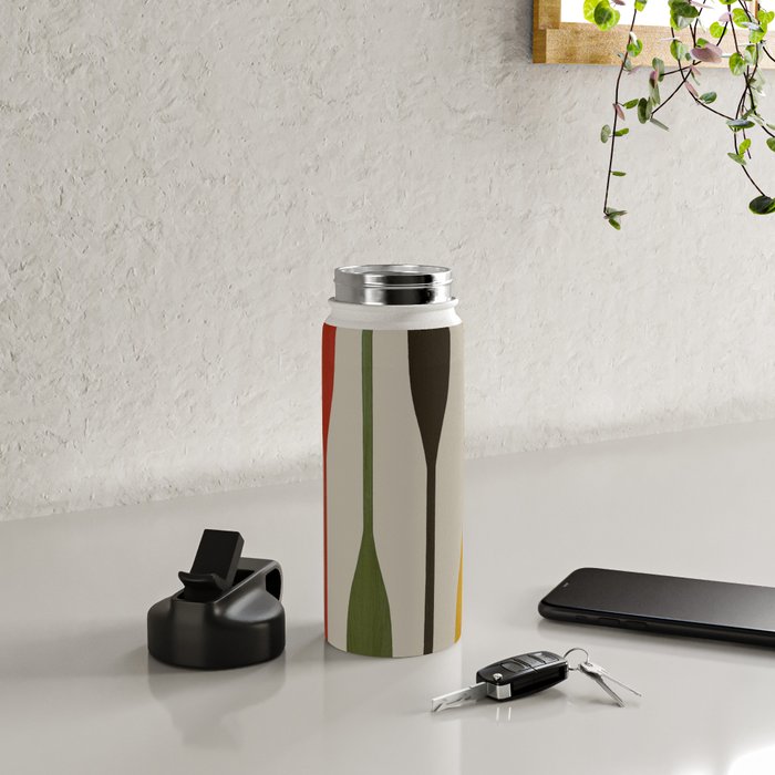 Canoe Paddle Stripes Water Bottle Gallery Image 4