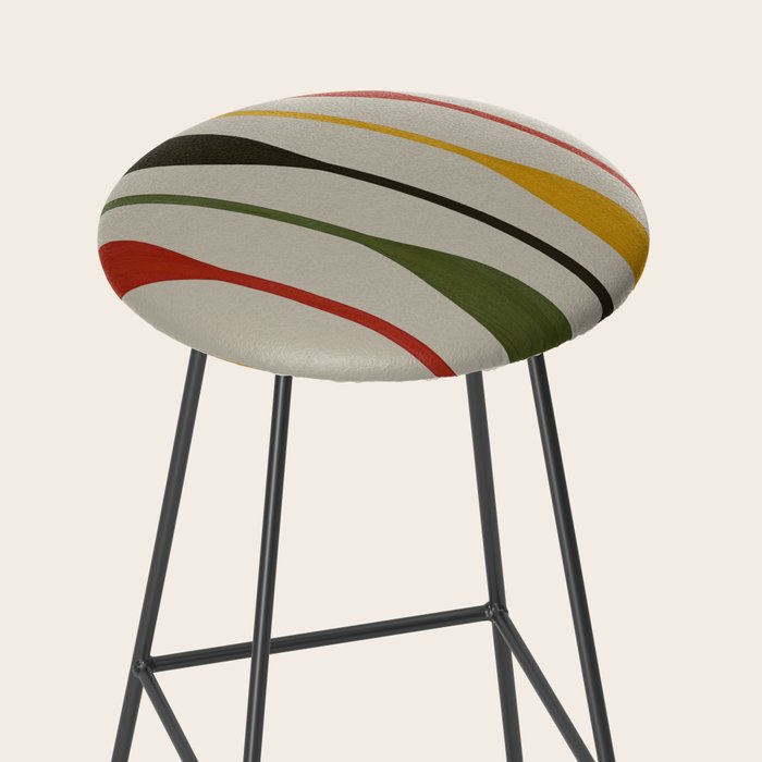 Canoe Paddle Stripes Stool Gallery Image 2