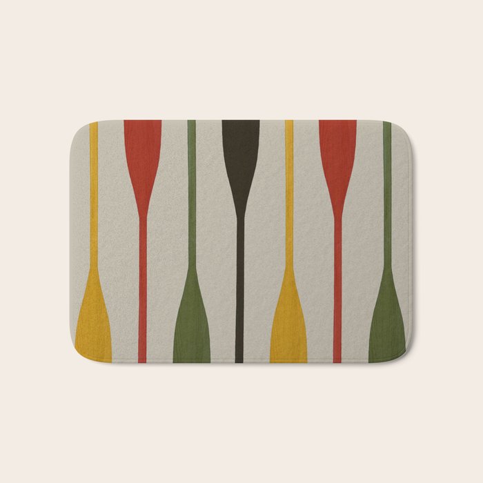 Canoe Paddle Stripes Bath Mat Gallery Image 1