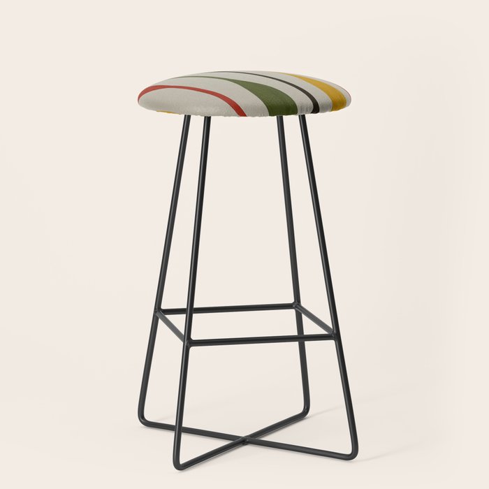 Canoe Paddle Stripes Stool Gallery Image 1