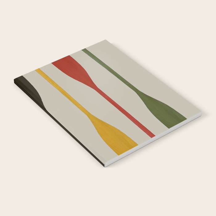 Canoe Paddle Stripes Notebook Gallery Image 1