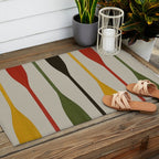 Canoe Paddle Stripes Outdoor Rug Gallery Image 2