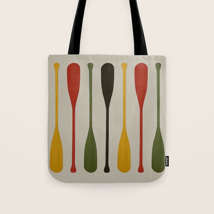 Canoe Paddle Stripes Tote Bag Gallery Image 1