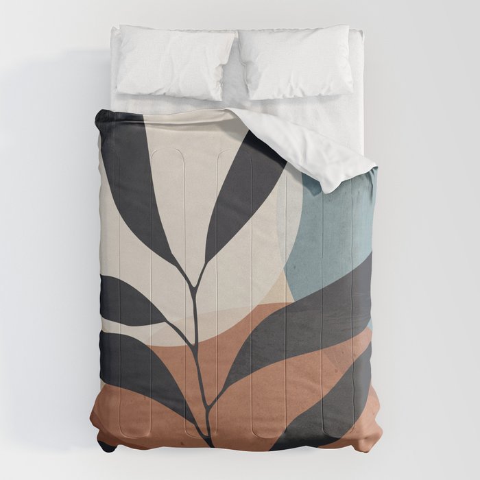 Abstract Art Tropical Leaf Comforter Gallery Image 1