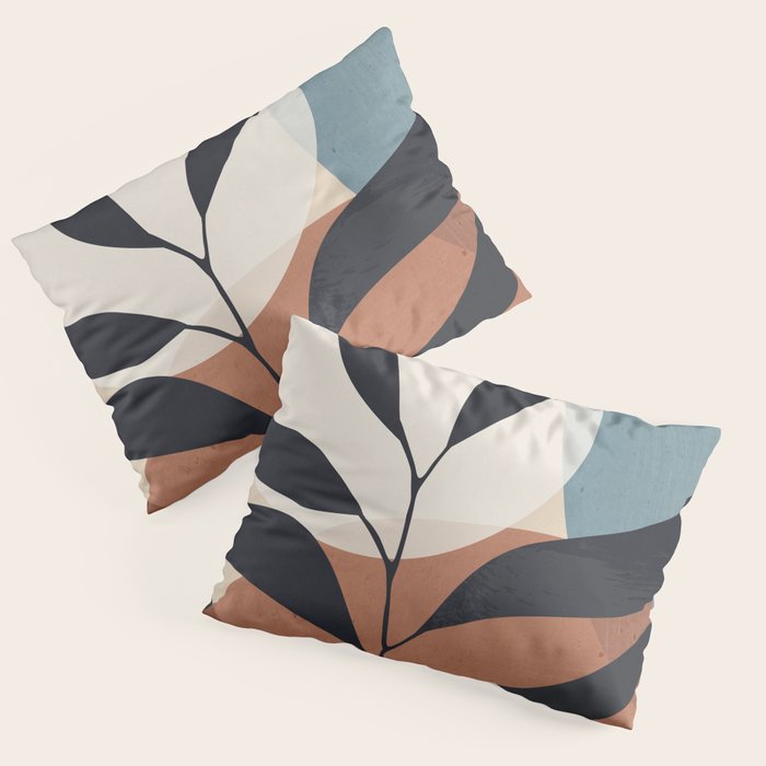 Abstract Art Tropical Leaf Pillow Sham Gallery Image 3