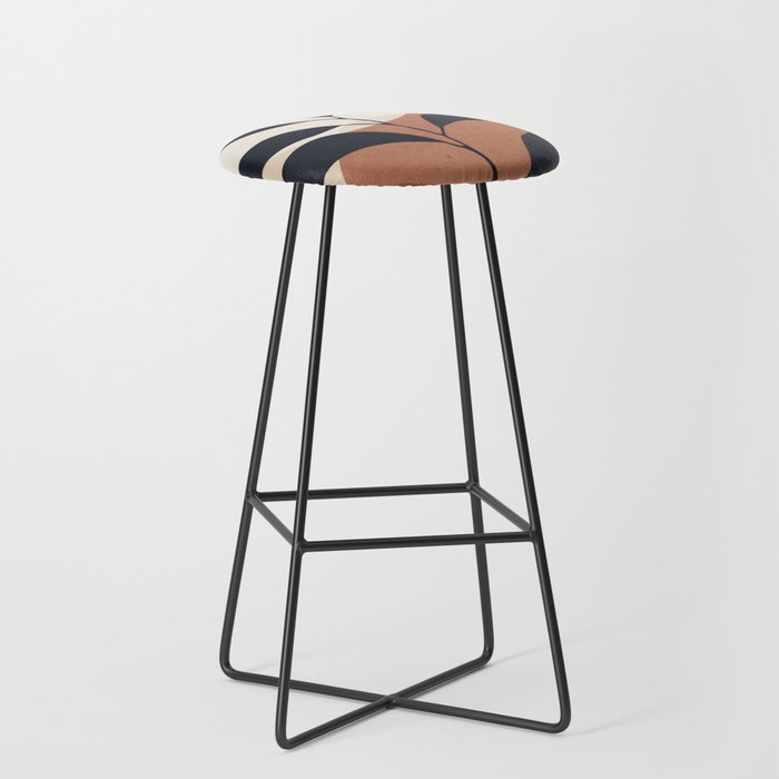 Abstract Art Tropical Leaf Stool Gallery Image 1