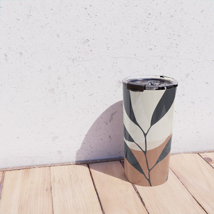 Abstract Art Tropical Leaf Travel Mug Gallery Image 4