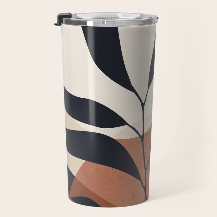 Abstract Art Tropical Leaf Travel Mug Gallery Image 3