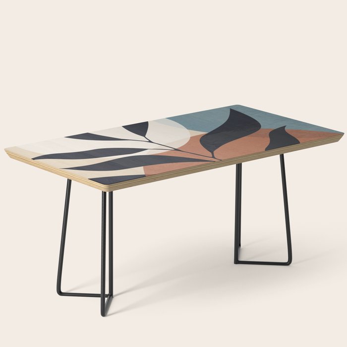 Abstract Art Tropical Leaf Coffee Table Gallery Image 1