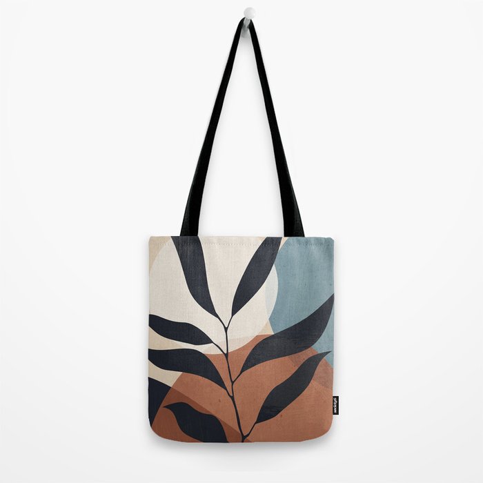 Abstract Art Tropical Leaf Tote Bag Gallery Image 2