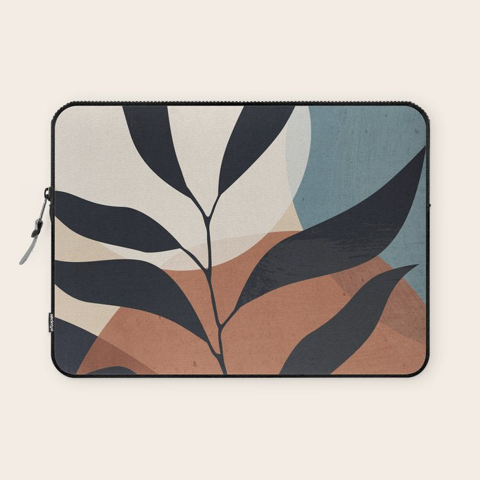 Abstract Art Tropical Leaf Laptop Sleeve Gallery Image 1