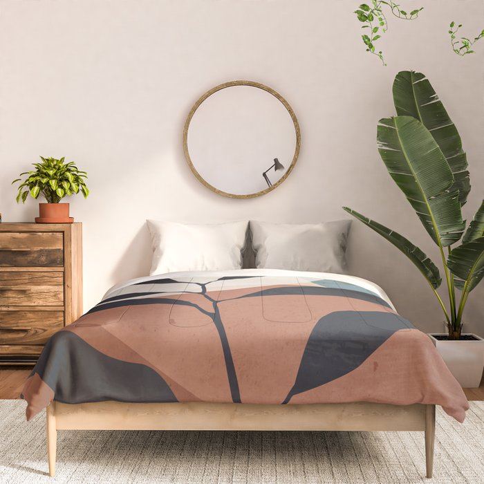 Abstract Art Tropical Leaf Comforter Gallery Image 3