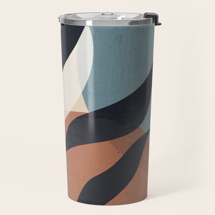 Abstract Art Tropical Leaf Travel Mug Gallery Image 2