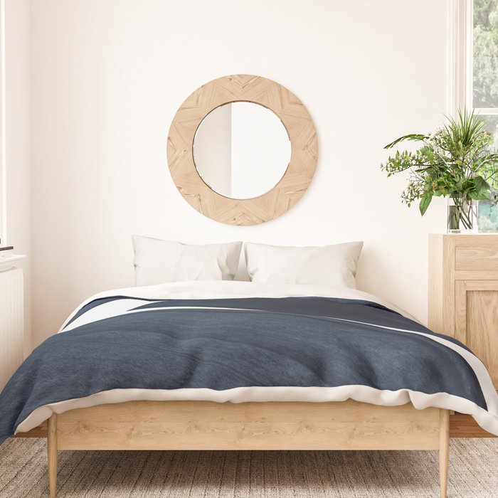 Minimalist Painting Blue II, Modern Abstract Duvet Cover Gallery Image 3