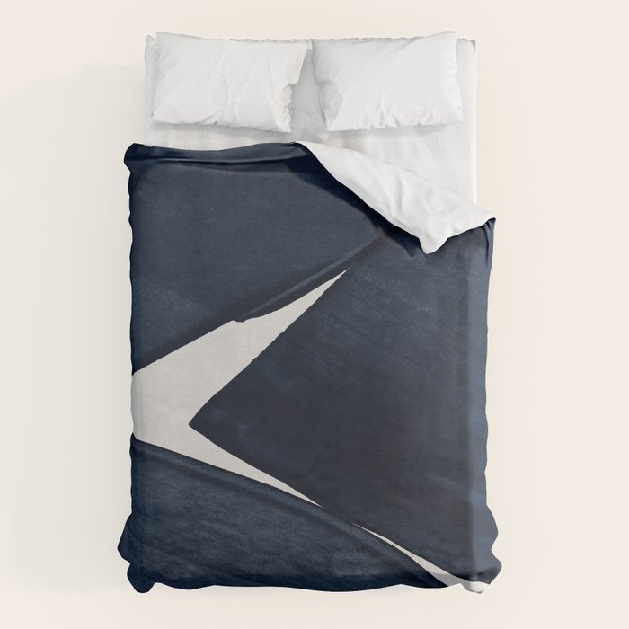 Minimalist Painting Blue II, Modern Abstract Duvet Cover Gallery Image 6