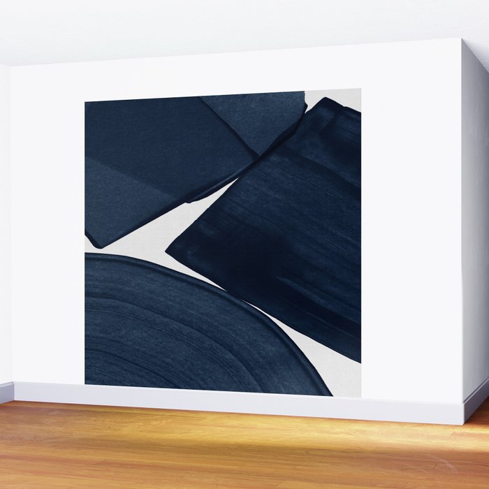 Minimalist Painting Blue II, Modern Abstract Wall Mural Gallery Image 2