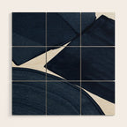 Minimalist Painting Blue II, Modern Abstract Wood Wall Art Gallery Image 1