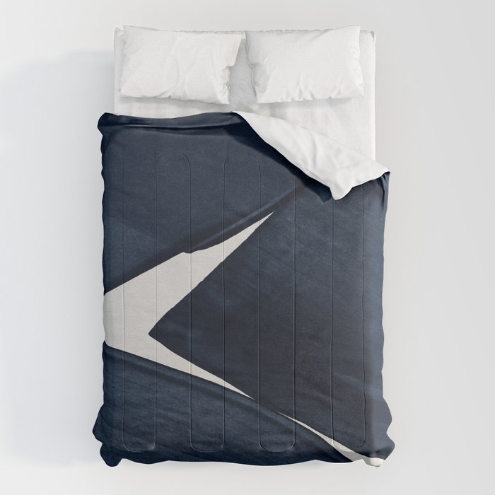 Minimalist Painting Blue II, Modern Abstract Comforter Gallery Image 6