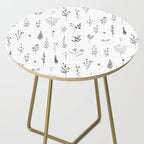 White Wildflowers Pattern Side Table Gallery Image 2