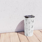 White Wildflowers Pattern Travel Mug Gallery Image 4