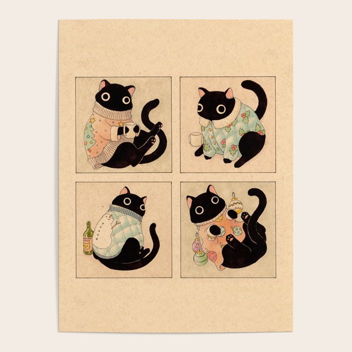 Christmas Sweater Cats Poster Gallery Image 1