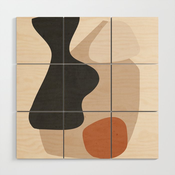 Abstract Shapes 53 Wood Wall Art Gallery Image 1