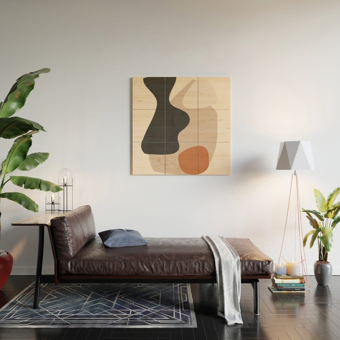 Abstract Shapes 53 Wood Wall Art Gallery Image 2