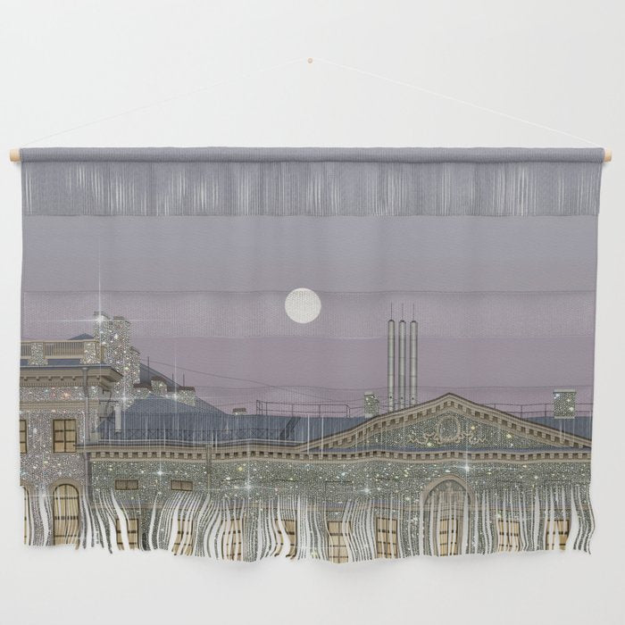 Beautiful sunset in town | sky | bling | diamonds | glitter | sparkle | city | architecture Wall Hanging Gallery Image 1