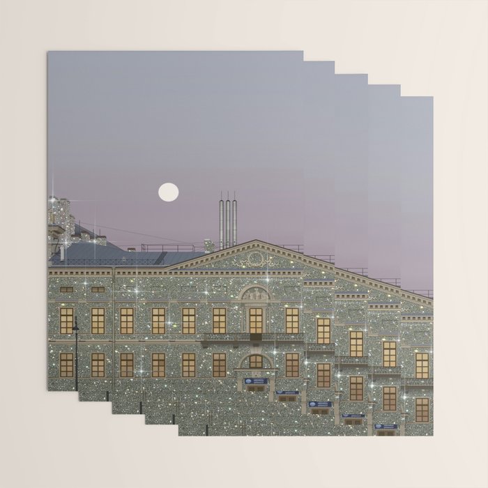Beautiful sunset in town | sky | bling | diamonds | glitter | sparkle | city | architecture Wrapping Paper Gallery Image 3