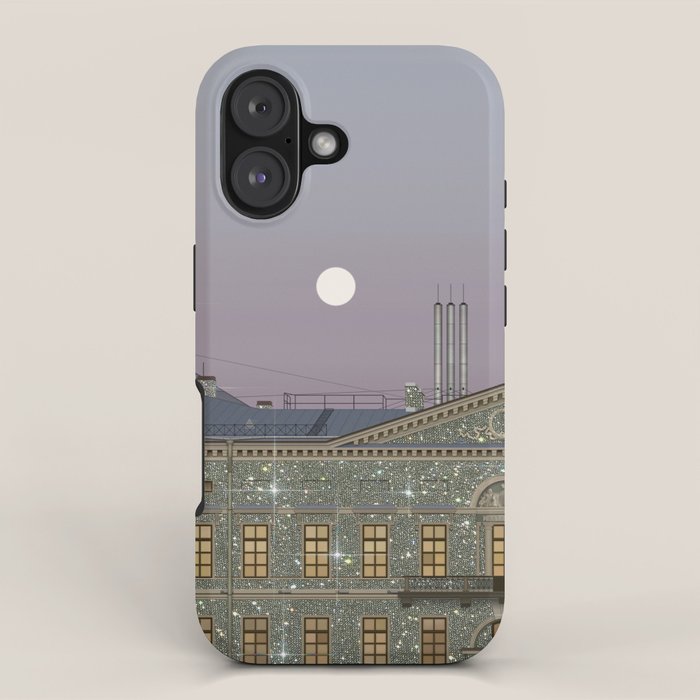 Beautiful sunset in town | sky | bling | diamonds | glitter | sparkle | city | architecture iPhone Case Gallery Image 1