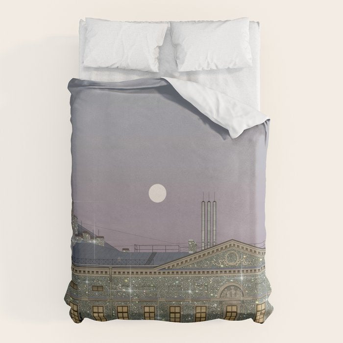 Beautiful sunset in town | sky | bling | diamonds | glitter | sparkle | city | architecture Duvet Cover Gallery Image 6