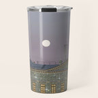 Beautiful sunset in town | sky | bling | diamonds | glitter | sparkle | city | architecture Travel Mug Gallery Image 1
