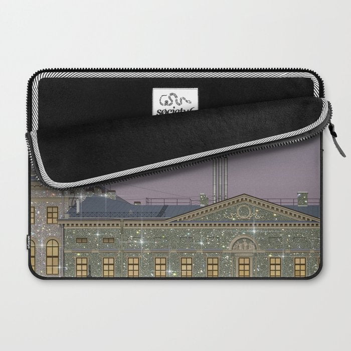 Beautiful sunset in town | sky | bling | diamonds | glitter | sparkle | city | architecture Laptop Sleeve Gallery Image 2